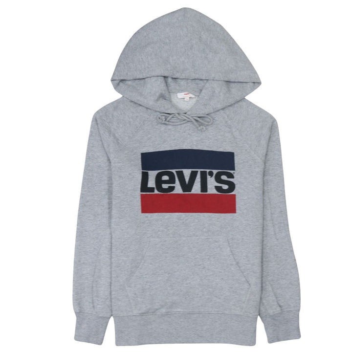 Levi's Men's Grey Pullover Hoodie XS Logo Graphic Fleece Sweatshirt