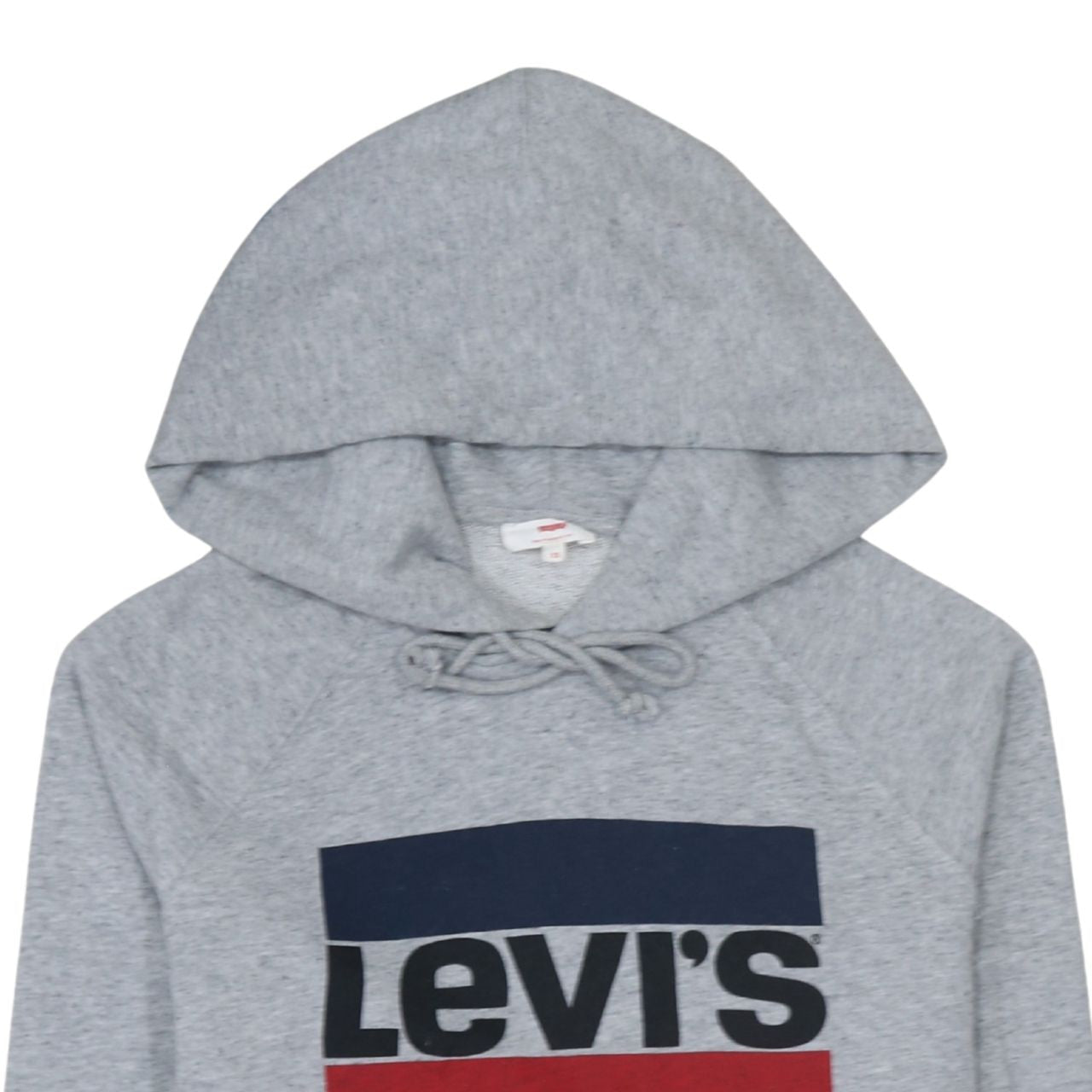 Levi's Men's Grey Pullover Hoodie XS Logo Graphic Fleece Sweatshirt