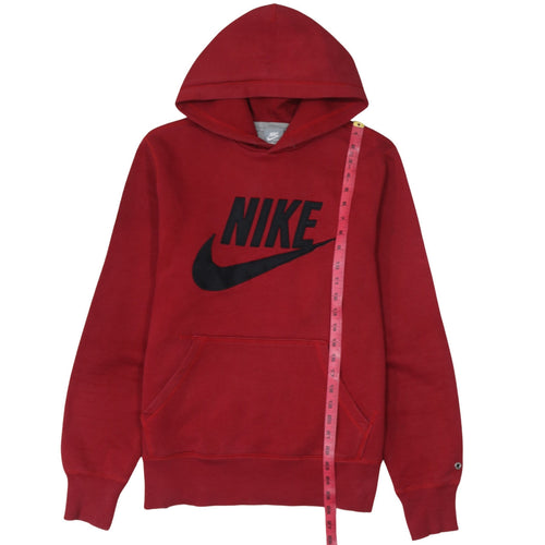 Nike Men's Red Pullover Hoodie Large Fleece Sportswear