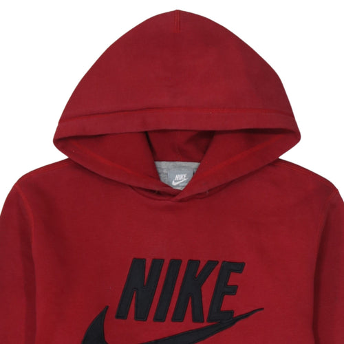 Nike Men's Red Pullover Hoodie Large Fleece Sportswear