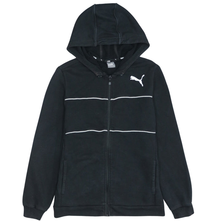Puma Boys Black Full Zip Hoodie 13-14 Years Fleece Sportswear