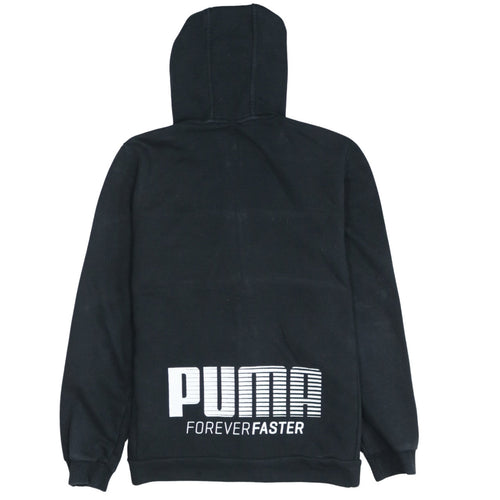 Puma Boys Black Full Zip Hoodie 13-14 Years Fleece Sportswear
