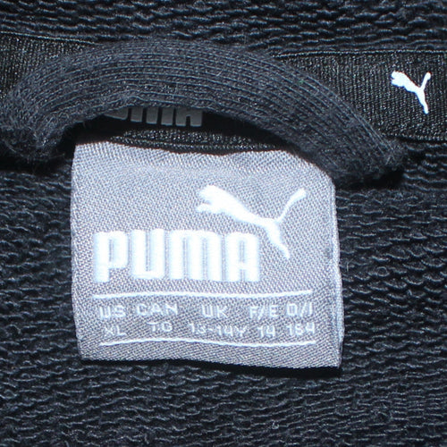 Puma Boys Black Full Zip Hoodie 13-14 Years Fleece Sportswear