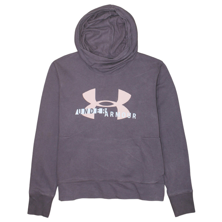 Under Armour Womens Grey Hoodie Size XL Loose Fit Logo Pullover