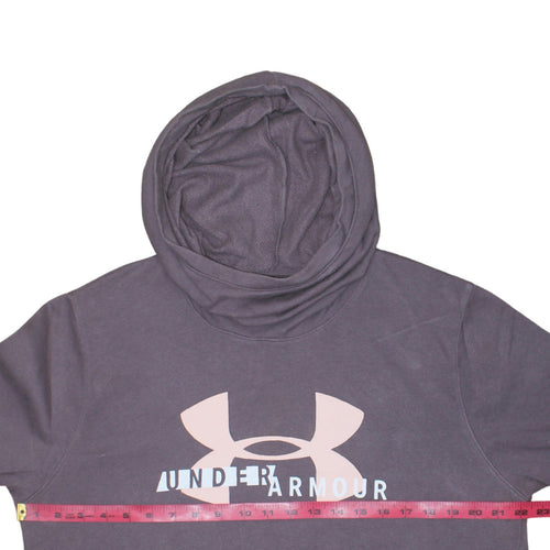 Under Armour Womens Grey Hoodie Size XL Loose Fit Logo Pullover