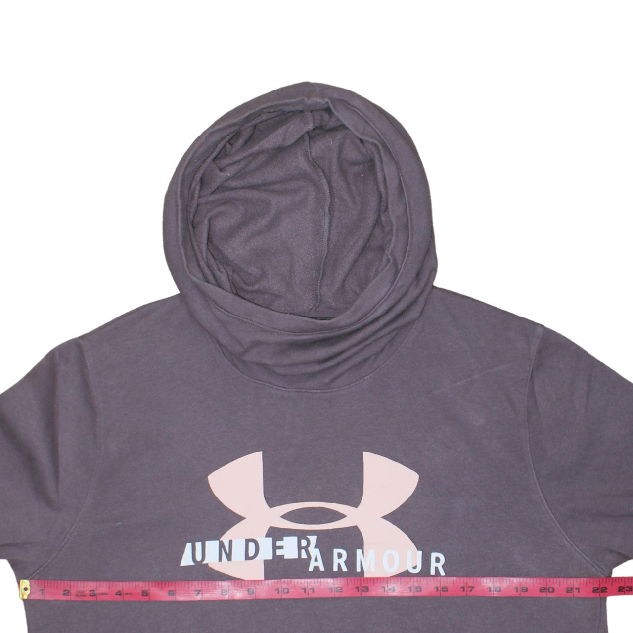 Under Armour Womens Grey Hoodie Size XL Loose Fit Logo Pullover