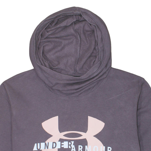 Under Armour Womens Grey Hoodie Size XL Loose Fit Logo Pullover