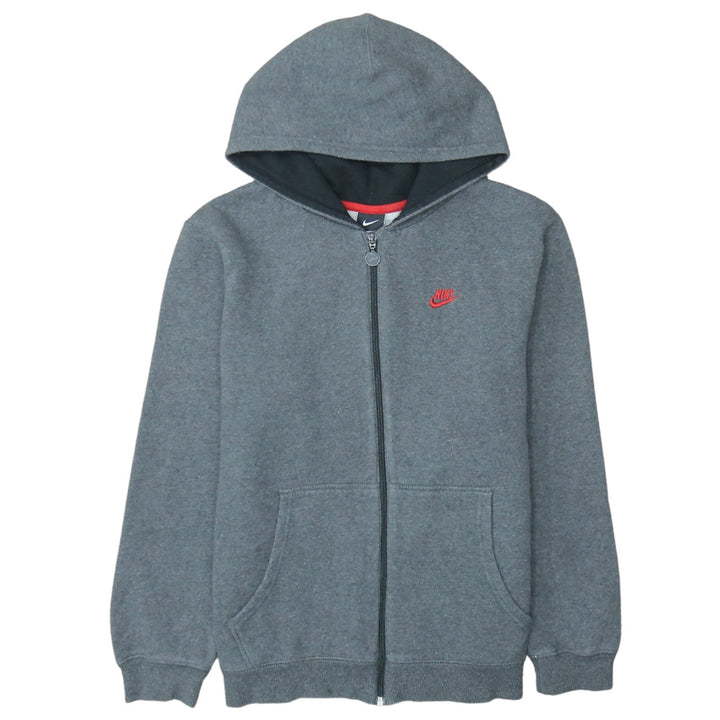 Nike Boys Grey Full Zip Hoodie XL 13-15 Years Sports Fleece Sweatshirt