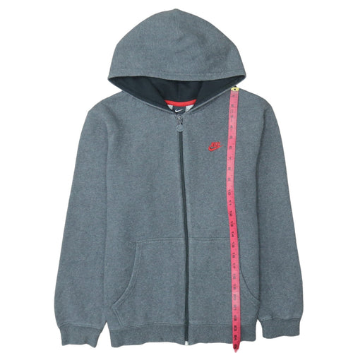 Nike Boys Grey Full Zip Hoodie XL 13-15 Years Sports Fleece Sweatshirt