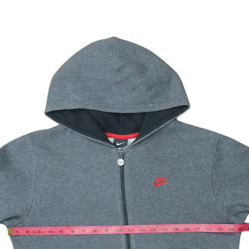 Nike Boys Grey Full Zip Hoodie XL 13-15 Years Sports Fleece Sweatshirt