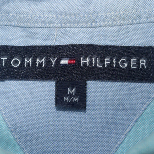 Tommy Hilfiger Men's Blue Button-Down Cotton Casual Shirt M