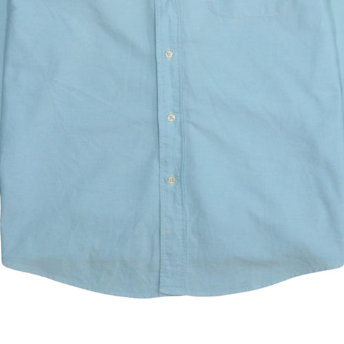 Tommy Hilfiger Men's Blue Button-Down Cotton Casual Shirt M