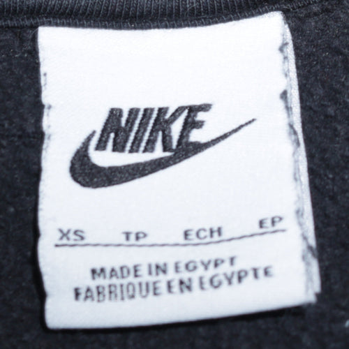 Nike Men’s Black XS Pullover Hoodie with Red Logo - Sports Fleece