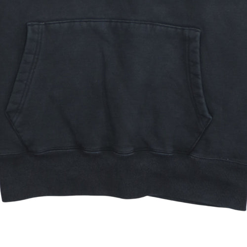 adidas Men Black Pullover Hoodie Medium Fleece Sportswear