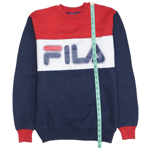 FILA Men's Multicoloured XS Pullover Sweatshirt with Logo Design