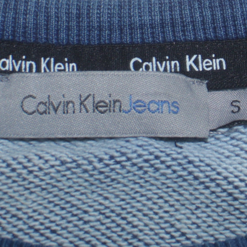 Calvin Klein Jeans Men's Blue Logo Crew Neck Sweatshirt Size S