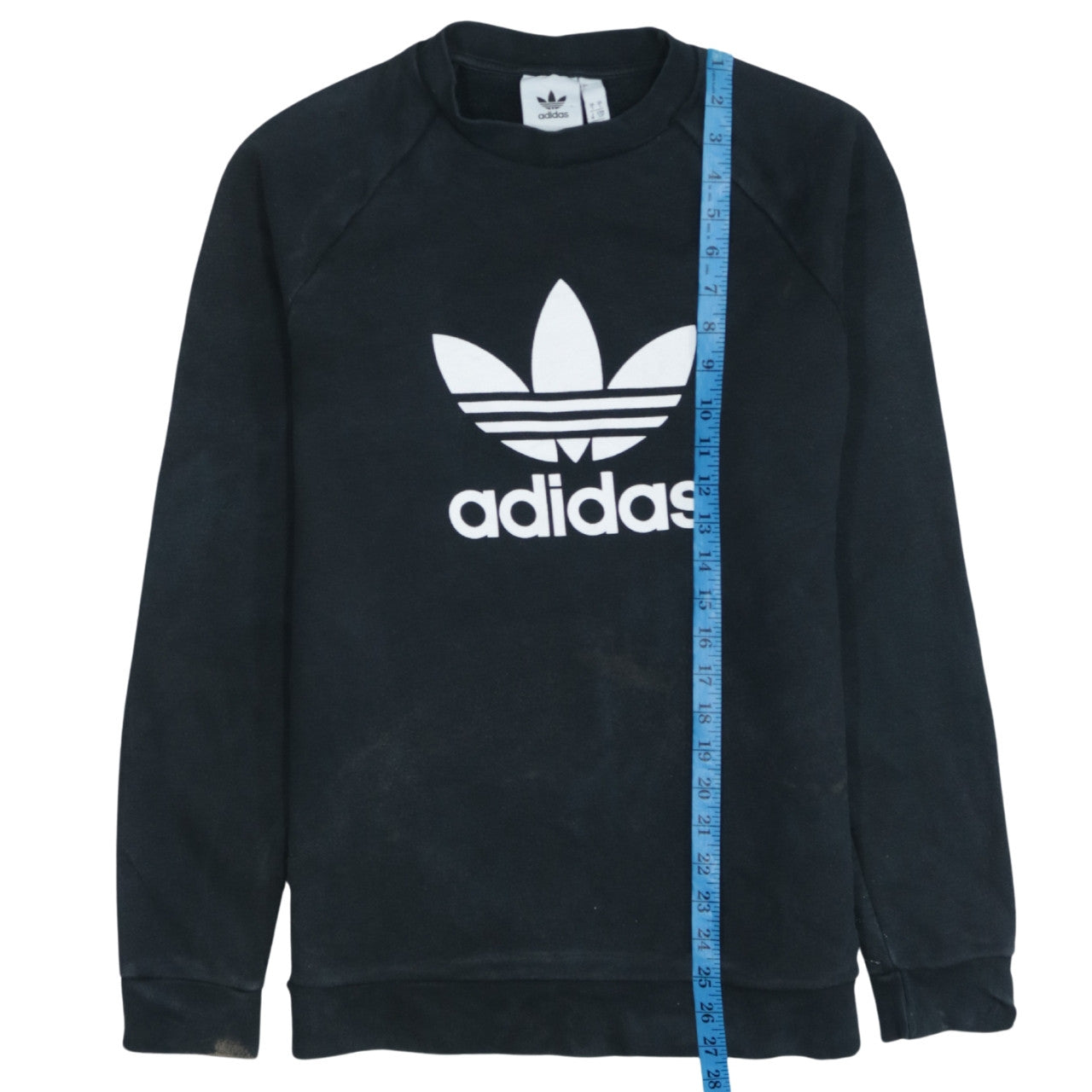 Adidas Men's Black Crew Neck Logo Sweatshirt Size S