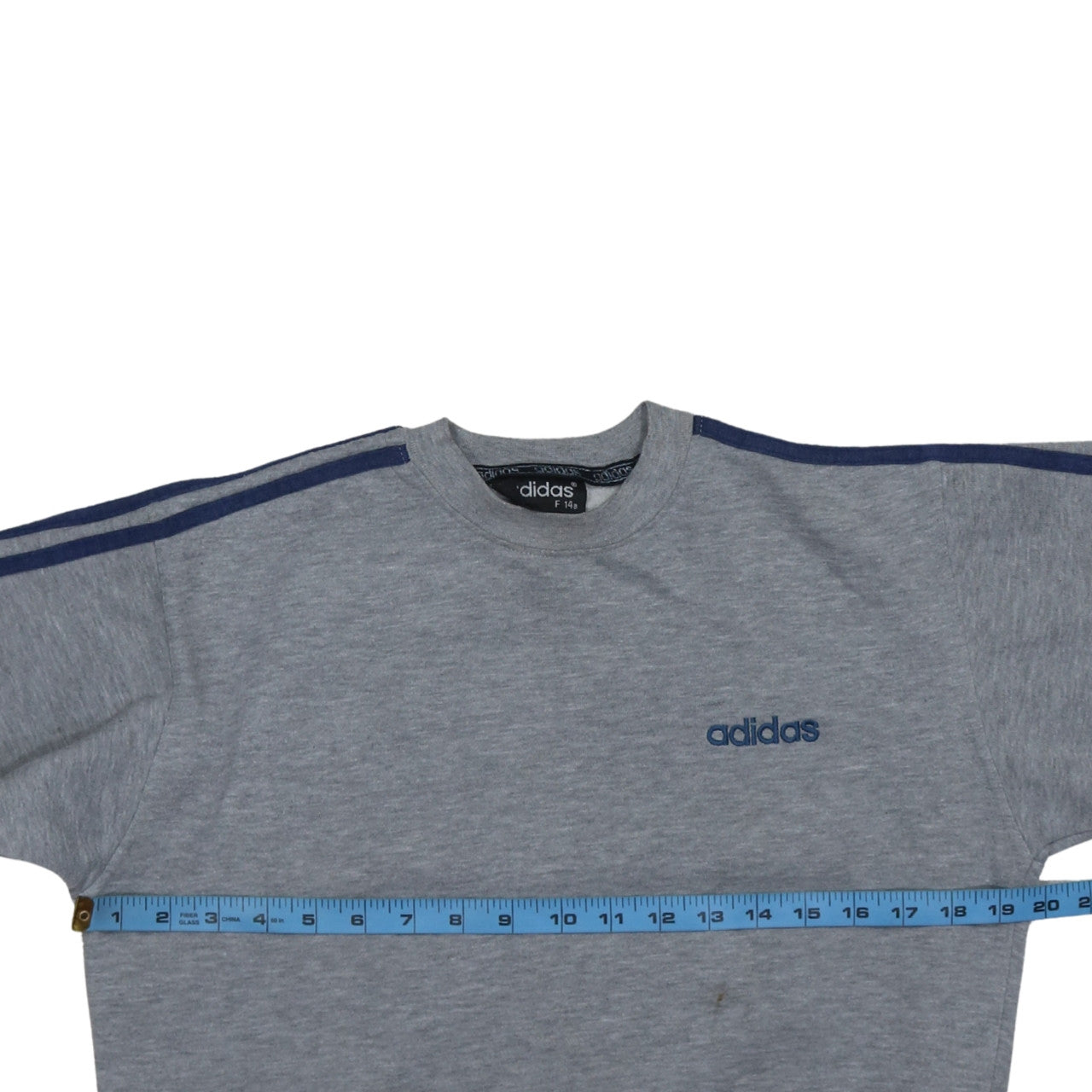 Adidas Teens Grey 164 Crew Neck Pullover Sweatshirt