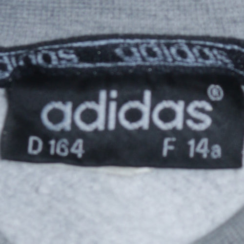 Adidas Teens Grey 164 Crew Neck Pullover Sweatshirt