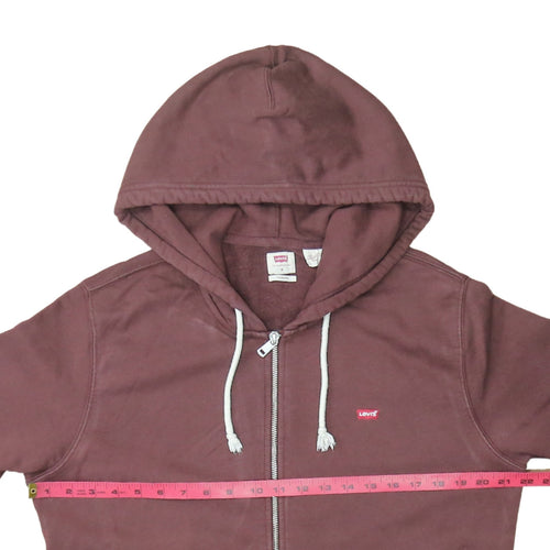 Levi's Men's Brown Full Zip Hoodie Medium Lightweight Cotton Blend