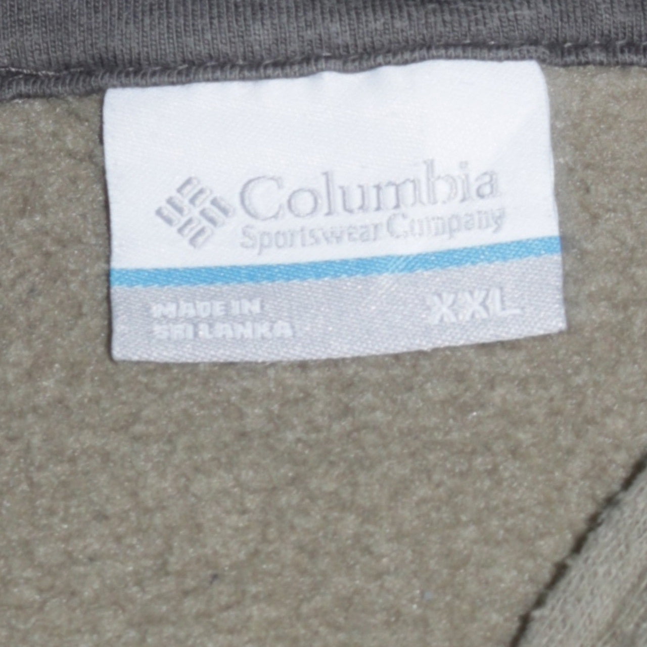 Columbia Mens Green 2XL 1/4 Zip Fleece Sweatshirt Outdoor Hiking