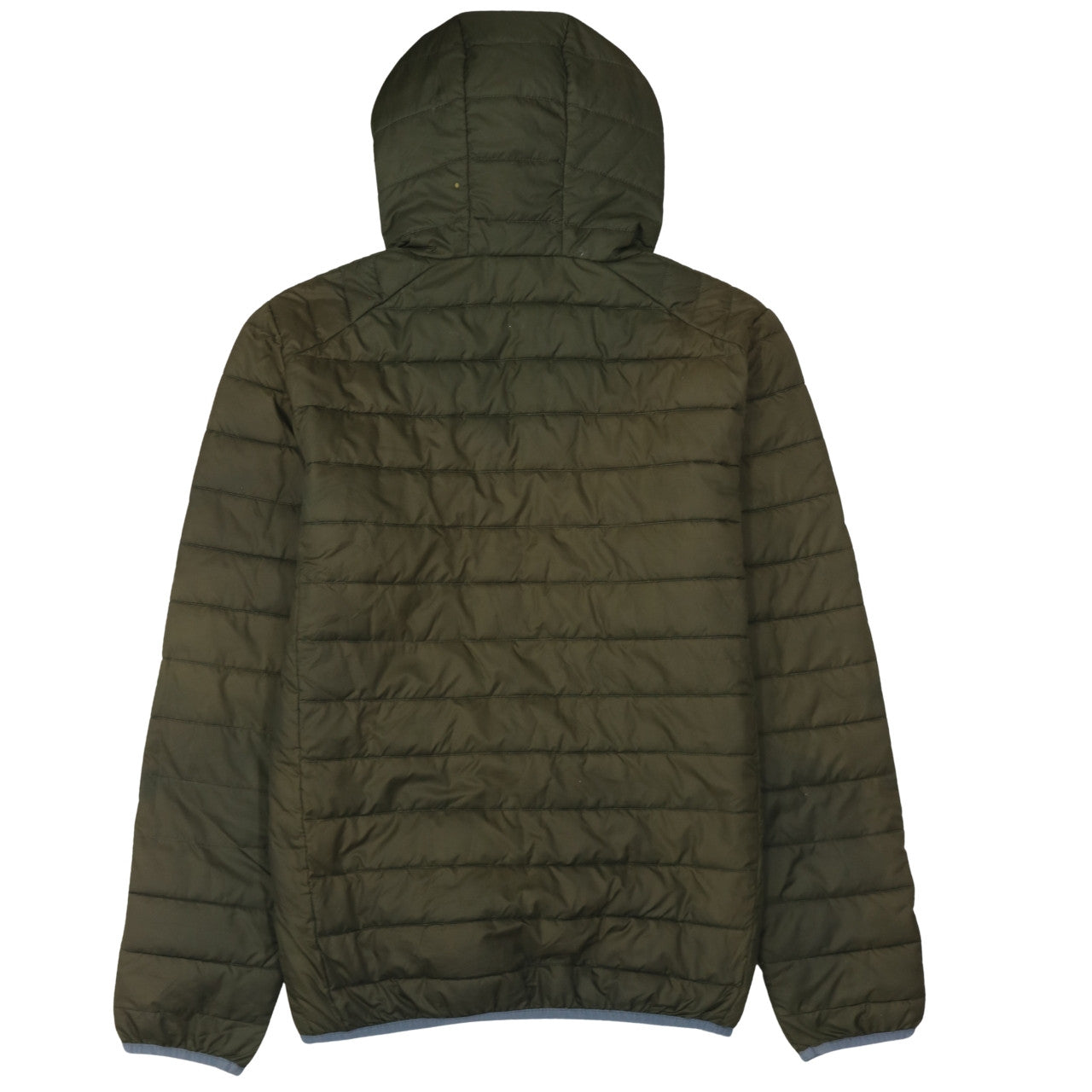 Ellesse Mens Green Puffer Jacket L Hooded Quilted Full Zip Casual