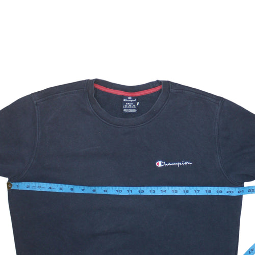 Champion Men's Black Small Crew Neck Pullover Sweatshirt