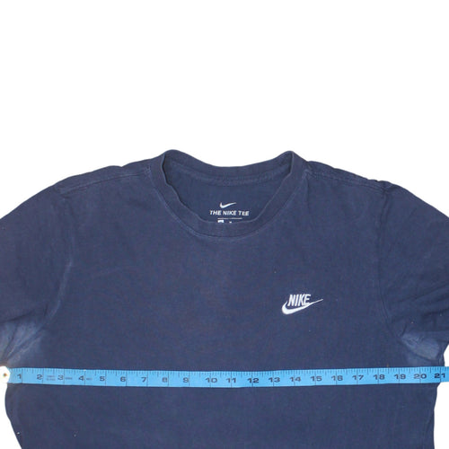 Nike Men's Blue Crew Neck Short Sleeve Cotton T-Shirt M