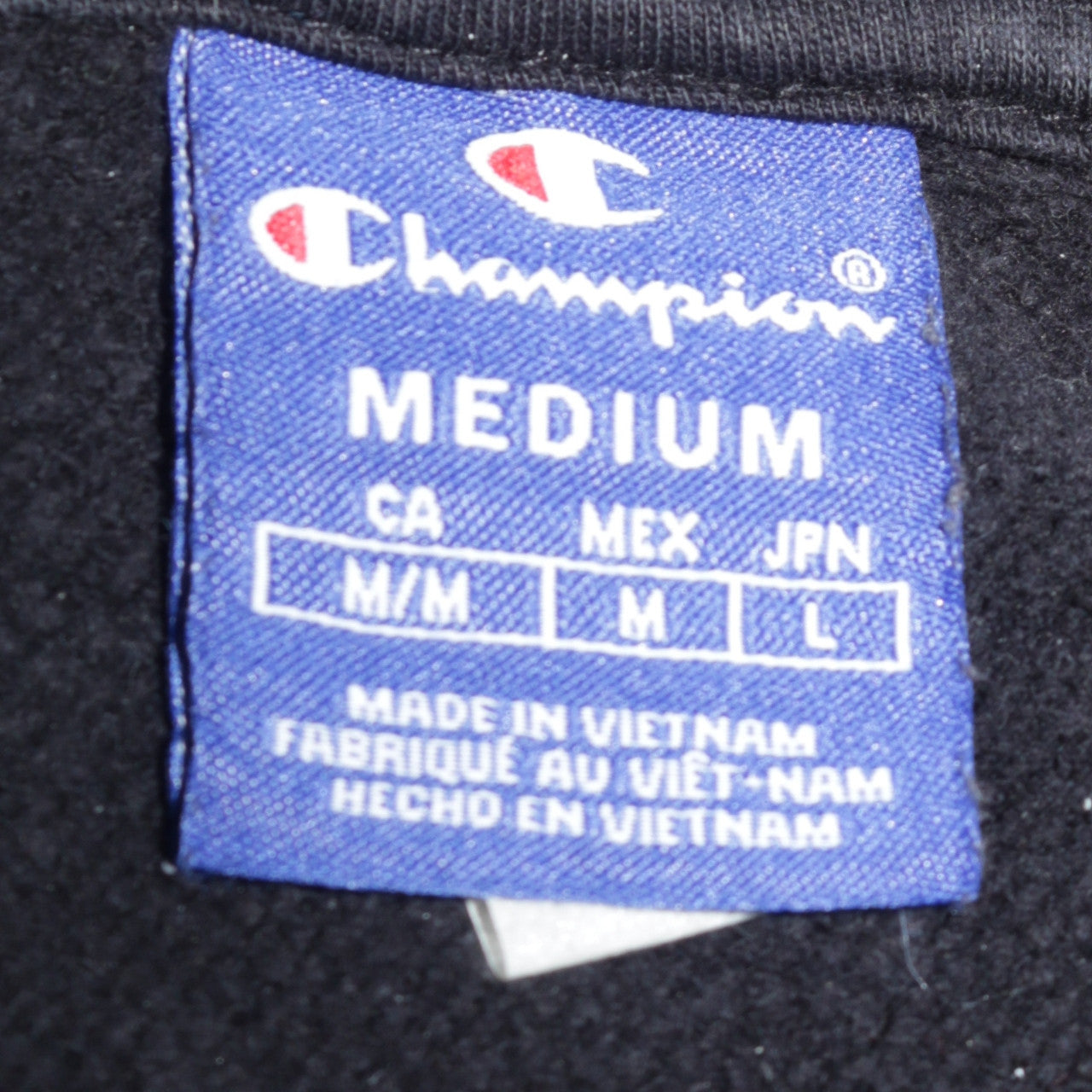 Champion Men's Black Medium Pullover Hoodie with Embroidered Logo