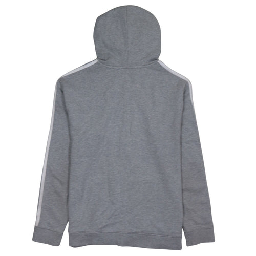 Adidas Womens Grey Full Zip Hoodie Size L 16-18 Hooded Sweatshirt