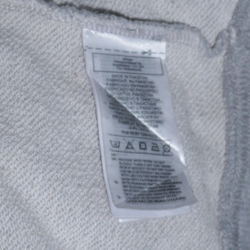 Adidas Womens Grey Full Zip Hoodie Size L 16-18 Hooded Sweatshirt