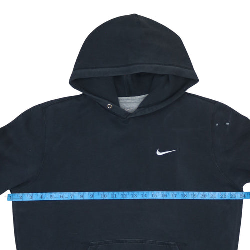 Nike Men's Black Pullover Hoodie M Logo Fleece Sweatshirt