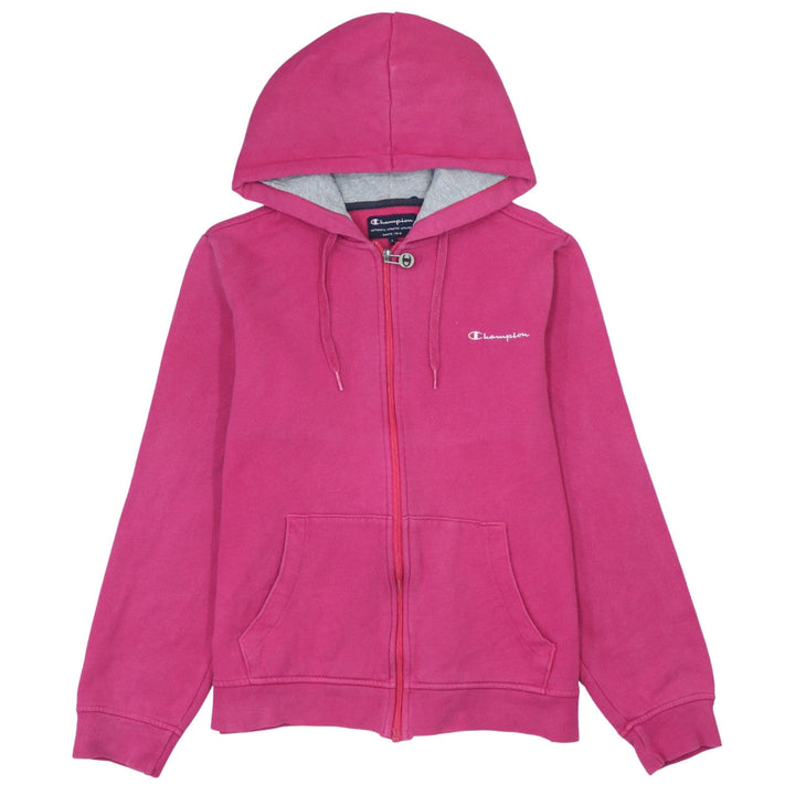 Champion Women Pink Full Zip Hoodie Cotton Blend Size L