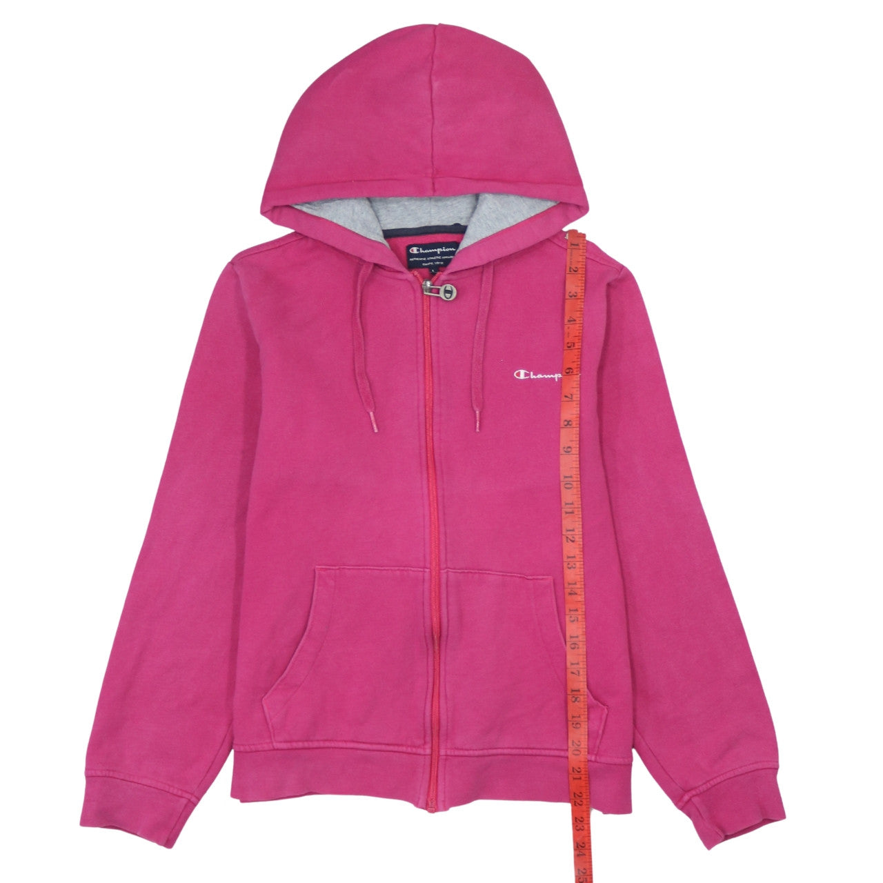 Champion Women Pink Full Zip Hoodie Cotton Blend Size L