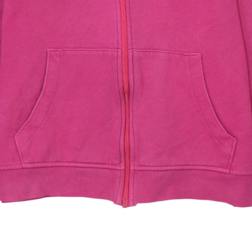 Champion Women Pink Full Zip Hoodie Cotton Blend Size L
