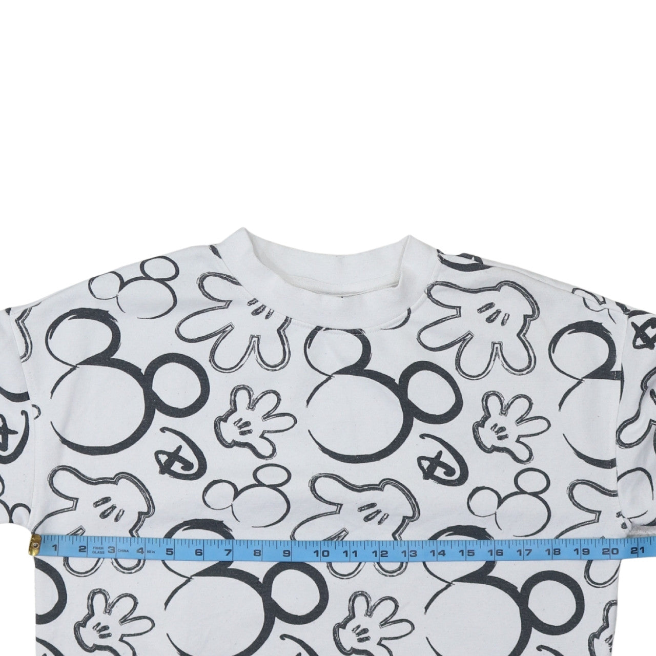 Disney Primark Care Women's White Mickey Mouse Print Sweatshirt XS