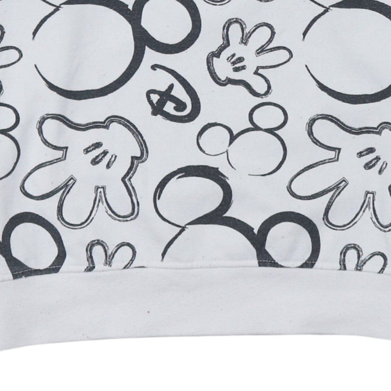 Disney Primark Care Women's White Mickey Mouse Print Sweatshirt XS