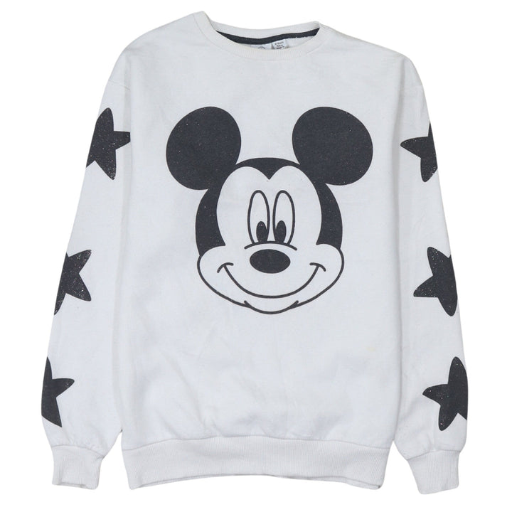 Disney Girls White Mickey Mouse Pullover Sweatshirt 12-13 Years
