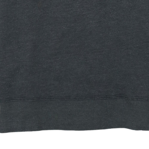 Hollister Men Grey XS Pullover Fleece Sweatshirt with Logo