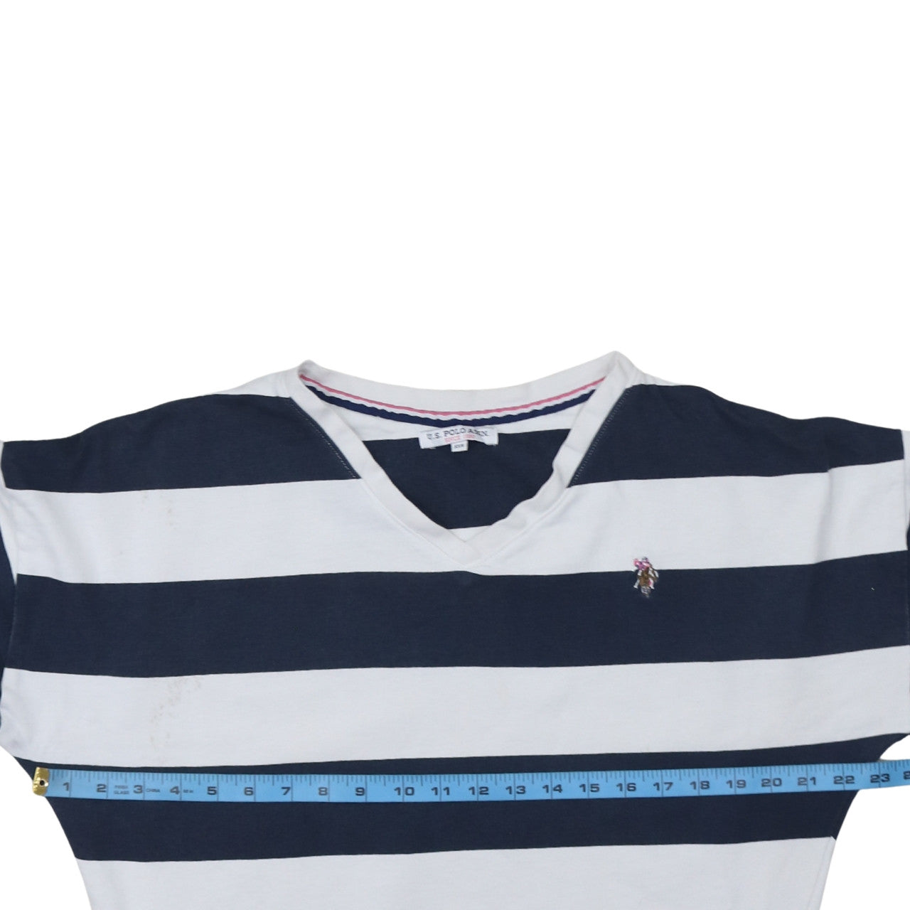 U.S. Polo Assn. Women’s Navy White Striped Pullover Sweatshirt XS
