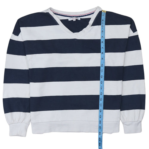 U.S. Polo Assn. Women’s Navy White Striped Pullover Sweatshirt XS