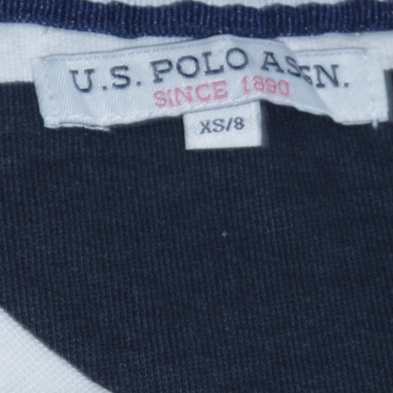 U.S. Polo Assn. Women’s Navy White Striped Pullover Sweatshirt XS