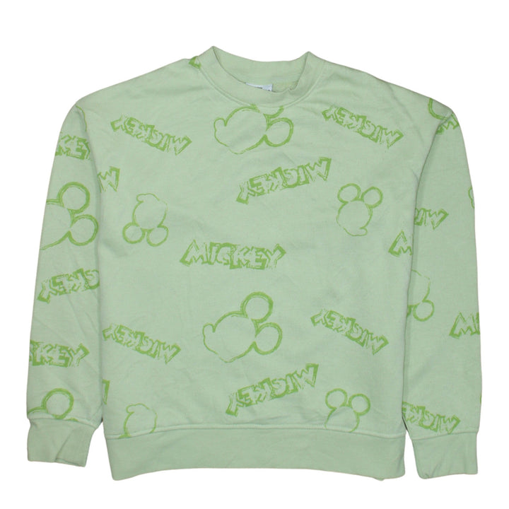 Primark Disney Mickey & Friends Green Sweatshirt XS Women's Casual