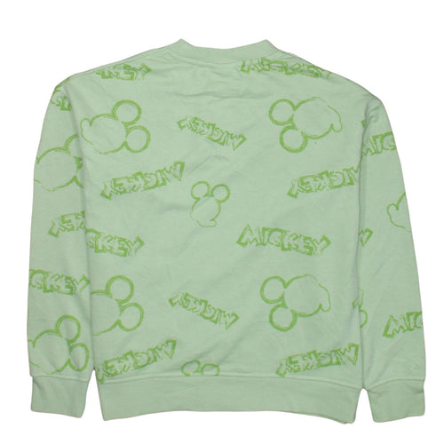 Primark Disney Mickey & Friends Green Sweatshirt XS Women's Casual