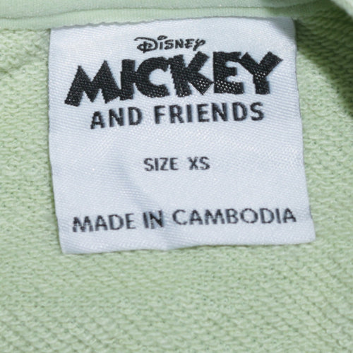 Primark Disney Mickey & Friends Green Sweatshirt XS Women's Casual