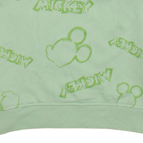 Primark Disney Mickey & Friends Green Sweatshirt XS Women's Casual