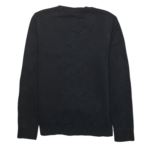 Adidas Womens Black Small Logo Crew Neck Sweatshirt UK 8-10