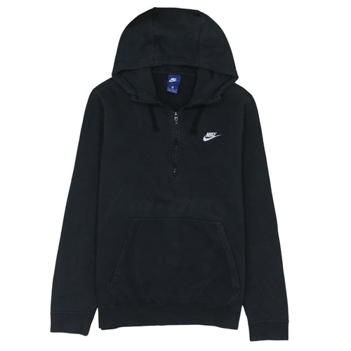 Nike Men's Black Medium 1/2 Zip Hoodie Fleece Sweatshirt
