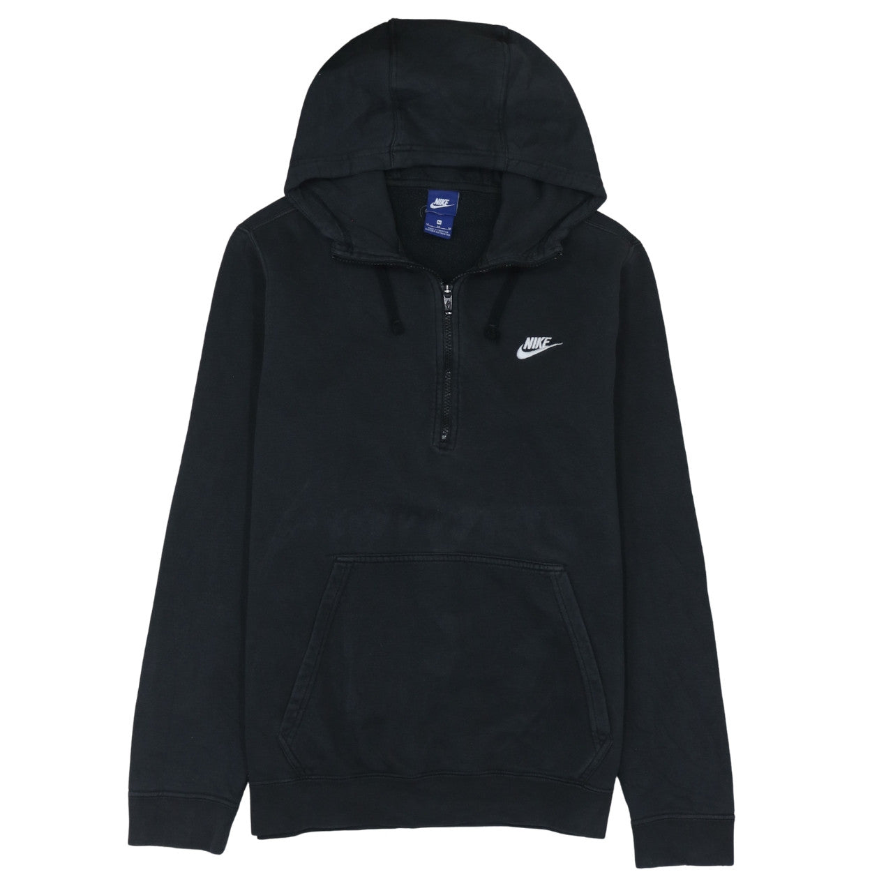 Nike Men's Black Medium 1/2 Zip Hoodie Fleece Sweatshirt