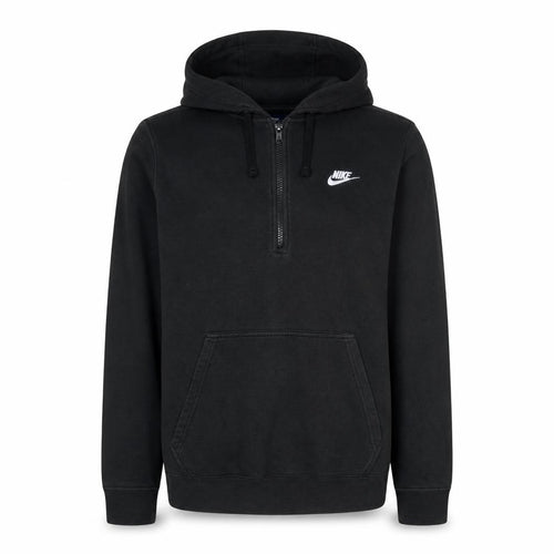 Nike Men's Black Medium 1/2 Zip Hoodie Fleece Sweatshirt